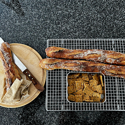Baguettes und Cracker
